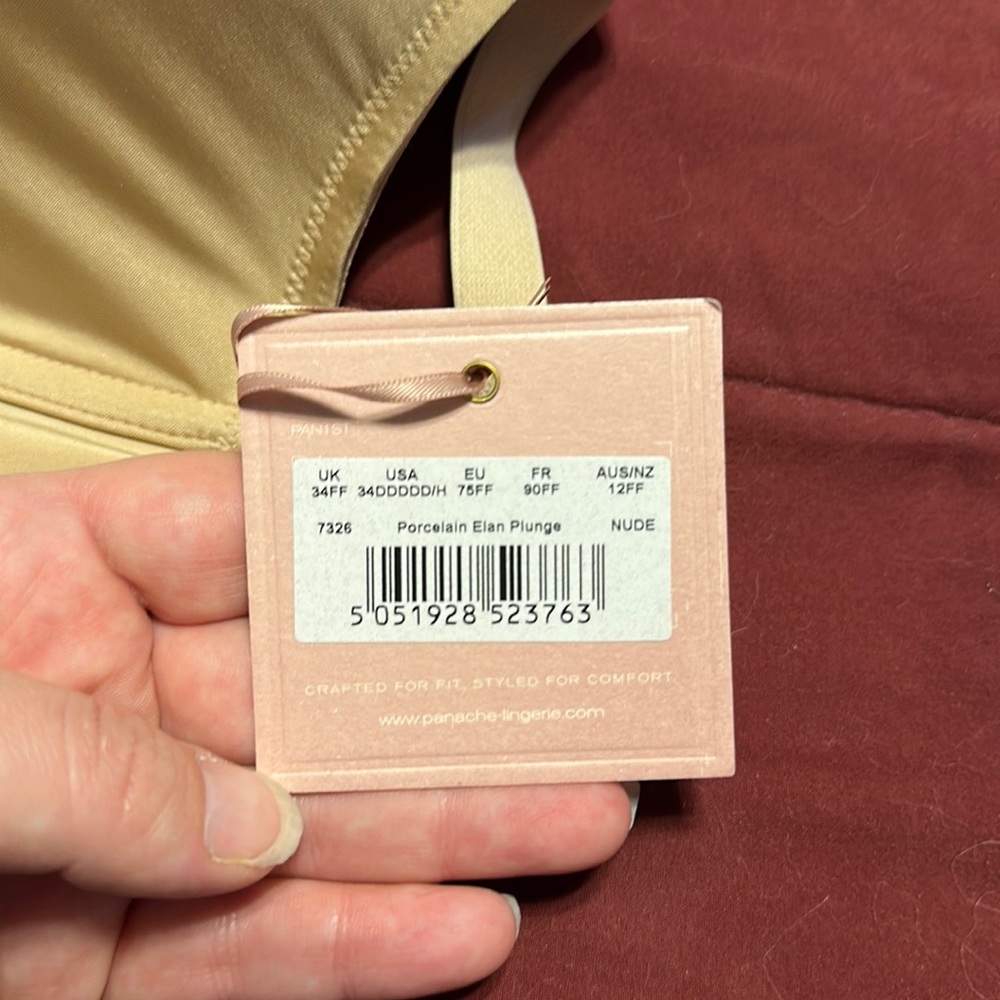 NWT panache porcelain elan plunge bra 34FF